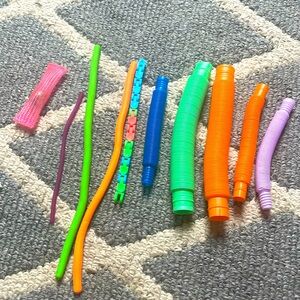 Pop tubes, monkey noodles, and multicolored wacky track and a marble mesh!